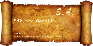 Sátor Amadil névjegykártya